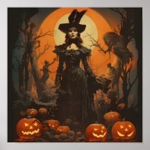 Vintage Halloween digital-utskrift