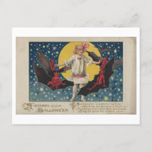 Vintage Halloween Dikt Vykort
