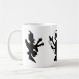 Vintage Halloween-djävulssilhuetter Kaffemugg