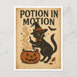 Vintage Halloween-elixir i rörelse Vykort