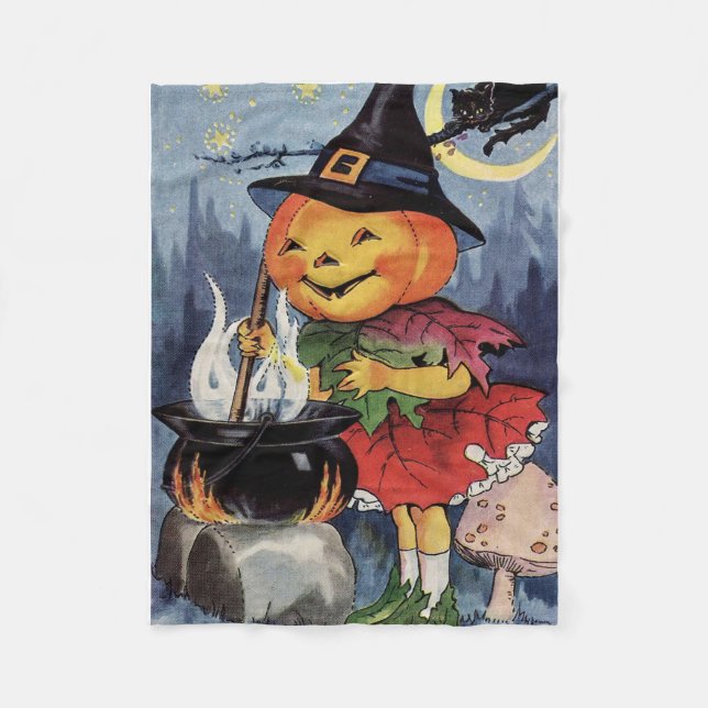 Vintage Halloween - en Spooky Brew Fleecefilt (Framsidan)