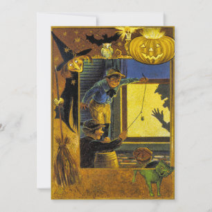Vintage Halloween Ephemera Inbjudningar