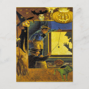 Vintage Halloween Ephemera Vykort