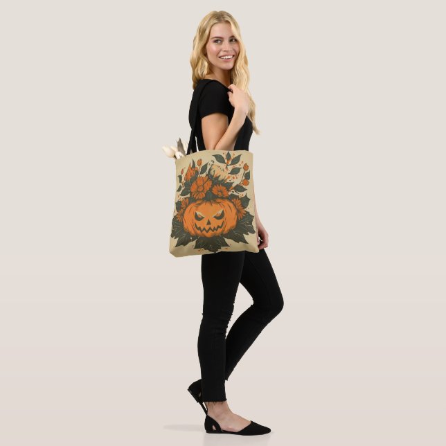 Vintage/Halloween/Fall/pumpa Tygkasse (På modell)