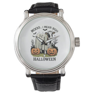 Vintage Halloween Farm Cow Armbandsur