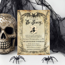 Vintage Halloween-fest inbjudan | Gotisk hemsökels