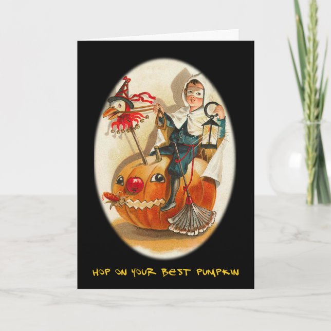 Vintage Halloween fest Inbjudan med blodig text (Framsida)