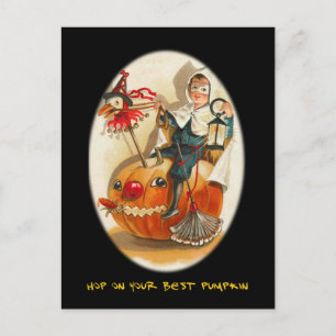 Vintage Halloween fest Inbjudan med blodig text Vykort