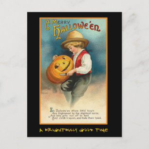 Vintage Halloween fest Inbjudan med blodig text Vykort