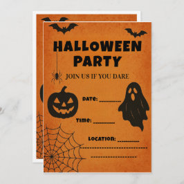 Vintage Halloween fest Inbjudan | Spooky Icons