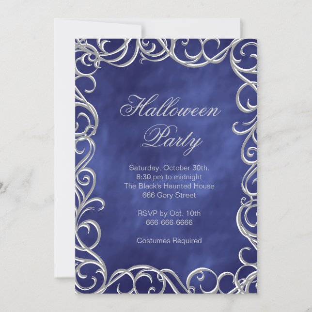 Vintage Halloween fest om inbjudningar till Dimma  (Framsida)