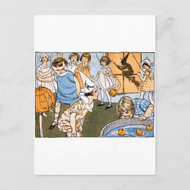 Vintage Halloween fest Vykort (Framsida)