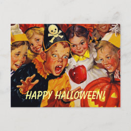Vintage Halloween fest vykort