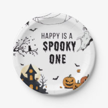 Vintage Halloween-festaffisch – Spökhus, Spöke