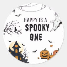 Vintage Halloween-festaffisch – Spökhus, Spöke