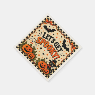 Vintage Halloween-fester servetter | Låt oss bli l