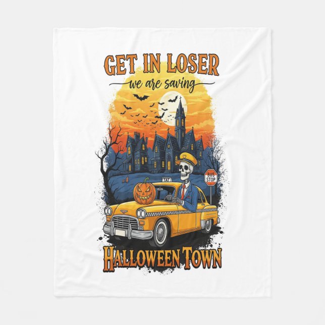 Vintage Halloween-film Fleecefilt (Framsidan)