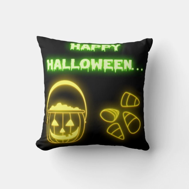 Vintage Halloween Fladdermus-kudde Kudde (Framsida)