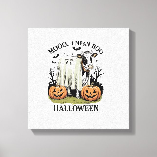 Vintage Halloween gårdsko Canvastryck (Framsida)