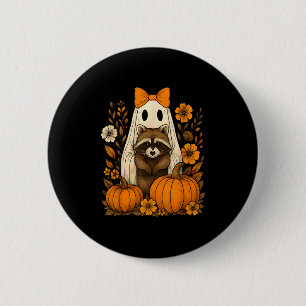Vintage Halloween Ghost Holding Raccoon Groovy Flo Knapp