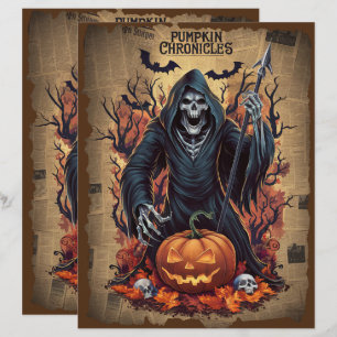 Vintage Halloween Ghost Scrapbook Papper