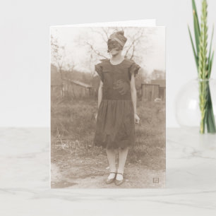 Vintage Halloween Girl 1920's Costume Kort
