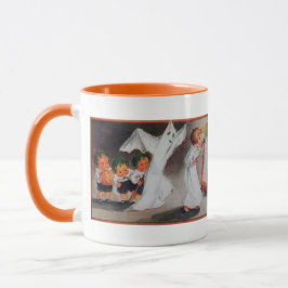 Vintage Halloween Girl med Candle Mugg