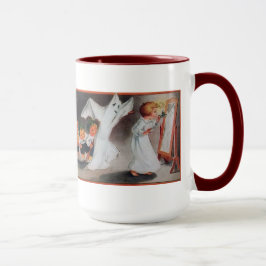 Vintage Halloween Girl med Candle Mugg