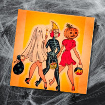Vintage Halloween Girls-test eller behandling