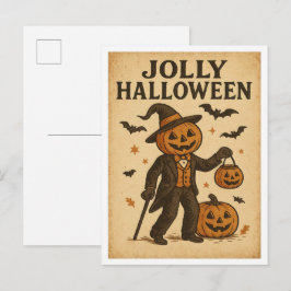Vintage Halloween Glad Halloween Vykort