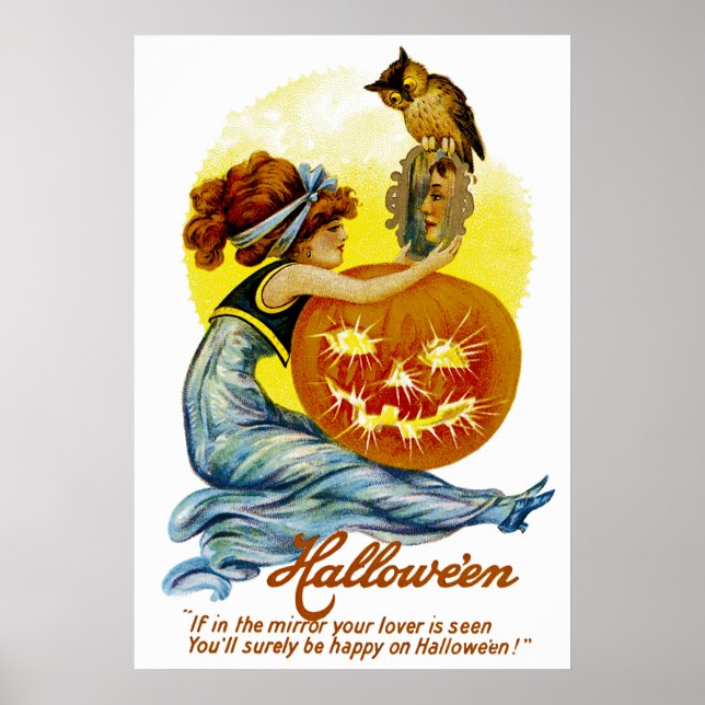 Vintage Halloween Glamor Poster (Framsidan)
