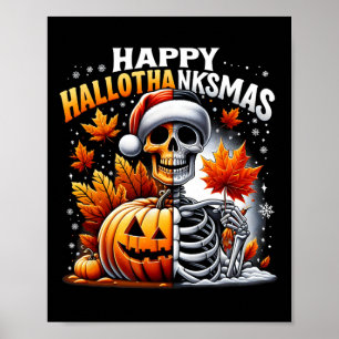 Vintage Halloween God jul Lycklig HalloTack Poster