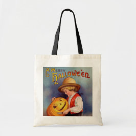 vintage Halloween-gosstrick behandlar Tygkasse