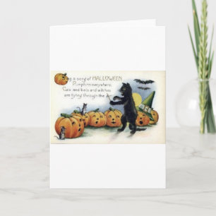 Vintage Halloween Greeting Cards Classic Poster Kort