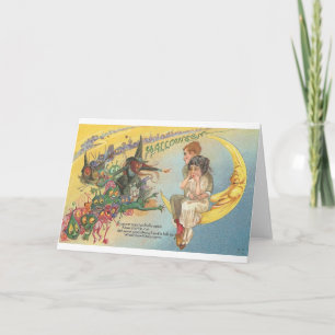 Vintage Halloween Greeting Cards Classic Poster Kort