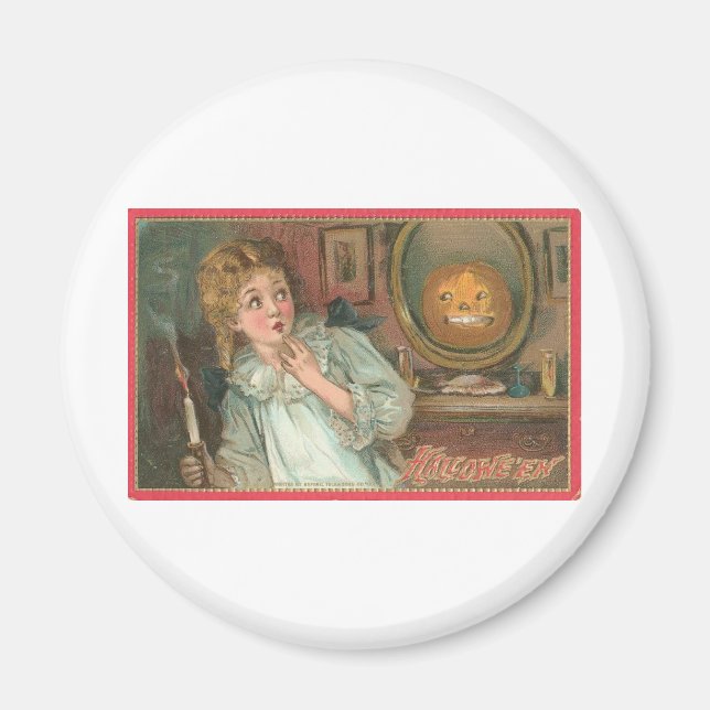 Vintage Halloween Greeting Cards Classic Poster Magnet (Framsidan)