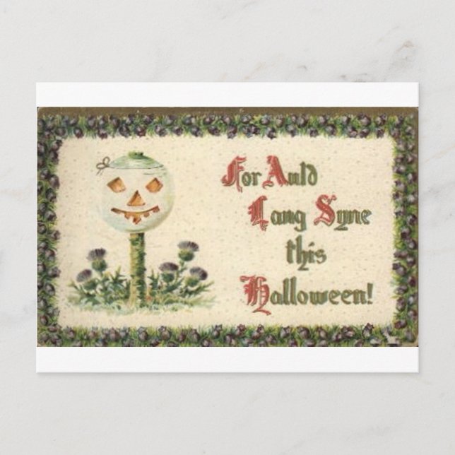 Vintage Halloween Greeting Cards Classic Poster Vykort (Framsida)