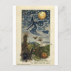 Vintage Halloween Greeting Cards Classic Poster Vykort