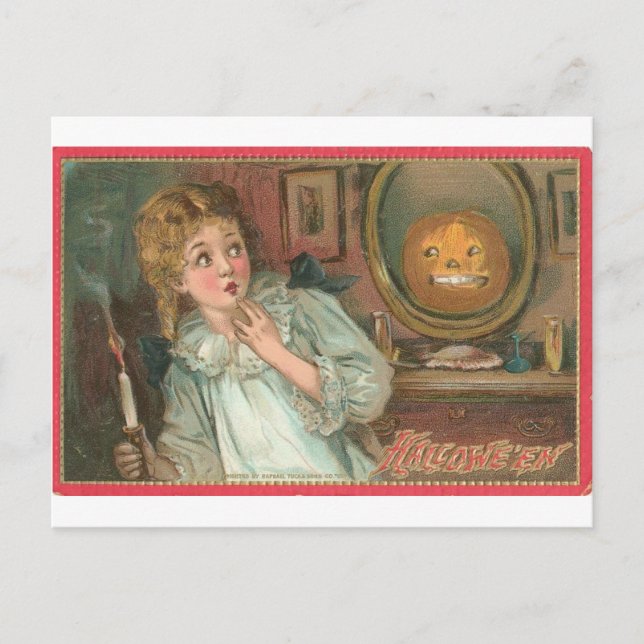 Vintage Halloween Greeting Cards Classic Poster Vykort (Framsida)
