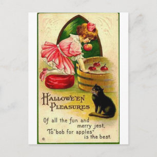 Vintage Halloween Greeting Cards Classic Poster Vykort