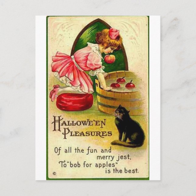 Vintage Halloween Greeting Cards Classic Poster Vykort (Framsida)