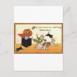 Vintage Halloween Greeting Cards Classic Poster Vykort