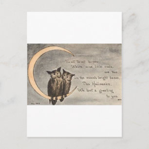 Vintage Halloween Greeting Cards Classic Poster Vykort