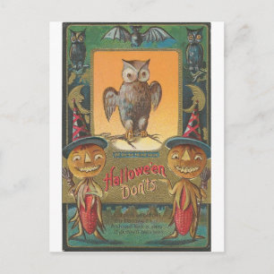 Vintage Halloween Greeting Cards Classic Poster Vykort