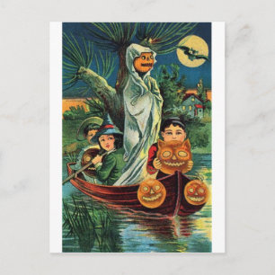 Vintage Halloween Greeting Cards Classic Poster Vykort