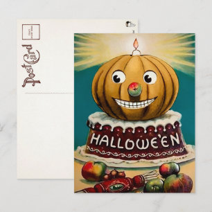 Vintage Halloween-gurkpostkort Vykort