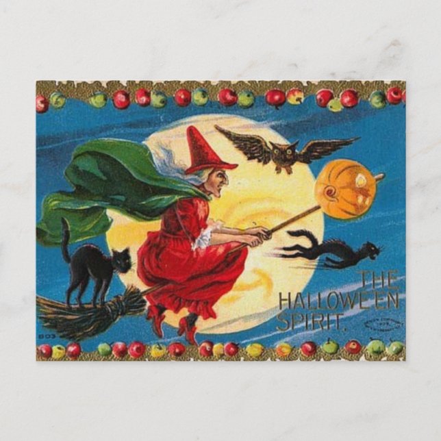 Vintage - Halloween - Halloween-andan Vykort (Framsida)