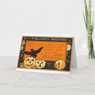 Vintage Halloween Hälsning Kort