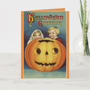 Vintage Halloween Hälsning Kort