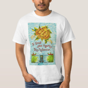 vintage halloween hälsning-kort t shirt
